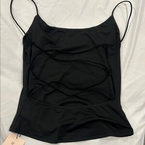 Women's Black Strappy Cami Top